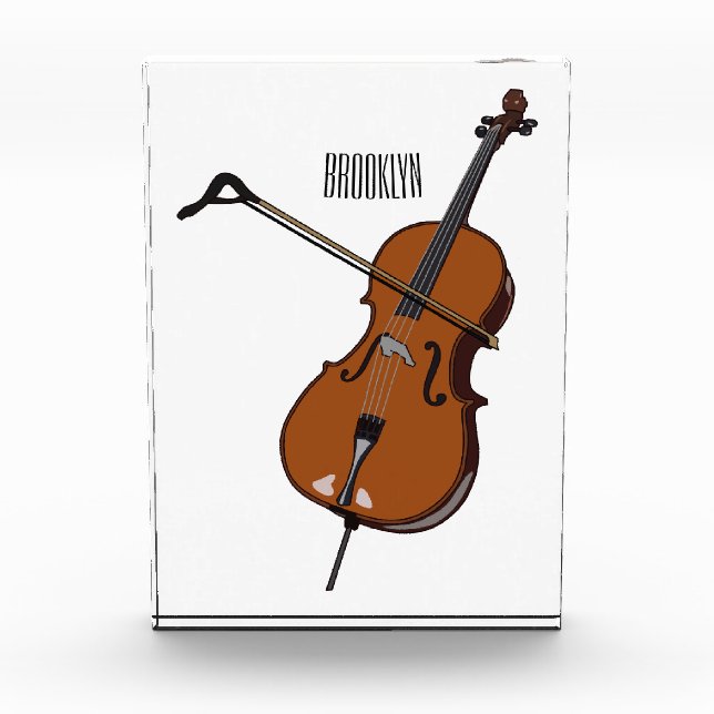 Bloque Para Fotos Ilustracion personalizado Cello (Anverso)