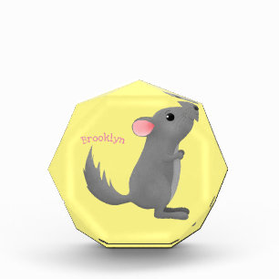 Bloque Para Fotos Ilustracion personalizado chinchilla gris suave