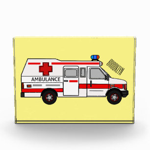 Bloque Para Fotos Ilustracion personalizado de ambulancia