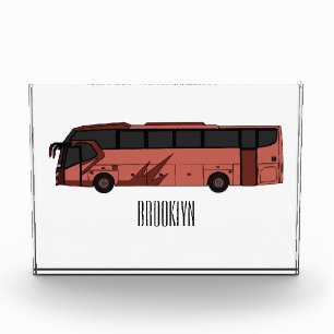 Bloque Para Fotos Ilustracion personalizado de autobús