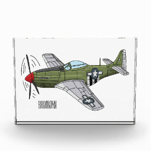 Bloque Para Fotos Ilustracion personalizado de avión militar