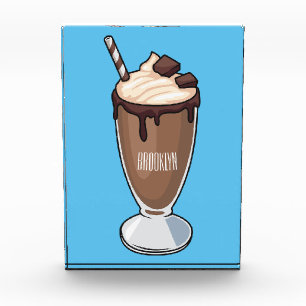 Bloque Para Fotos Ilustracion personalizado de batido de chocolate