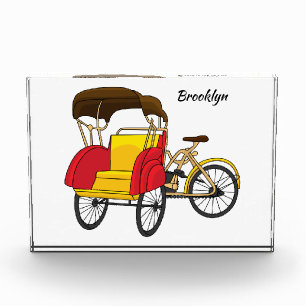 Bloque Para Fotos Ilustracion personalizado de bicitaxi