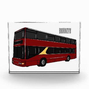 Bloque Para Fotos Ilustracion personalizado de bus de dos pisos