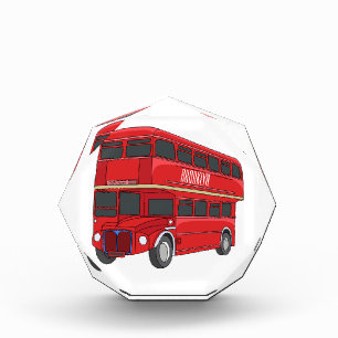 Bloque Para Fotos Ilustracion personalizado de bus de dos pisos