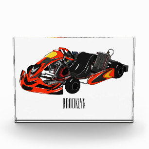 Bloque Para Fotos Ilustracion personalizado de carreras de Kart