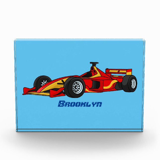 Bloque Para Fotos Ilustracion personalizado de coches de carreras de (Anverso)