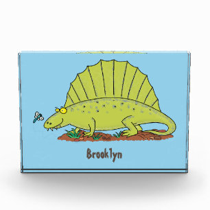 Bloque Para Fotos Ilustracion personalizado de dimetrodon verde lind