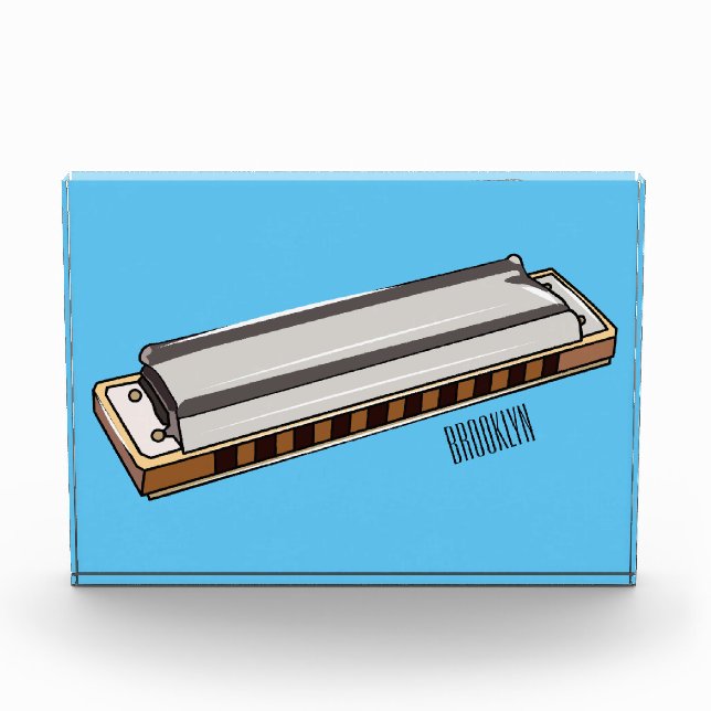 Bloque Para Fotos Ilustracion personalizado de Harmonica (Anverso)