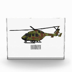 Bloque Para Fotos Ilustracion personalizado de helicópteros del ejér