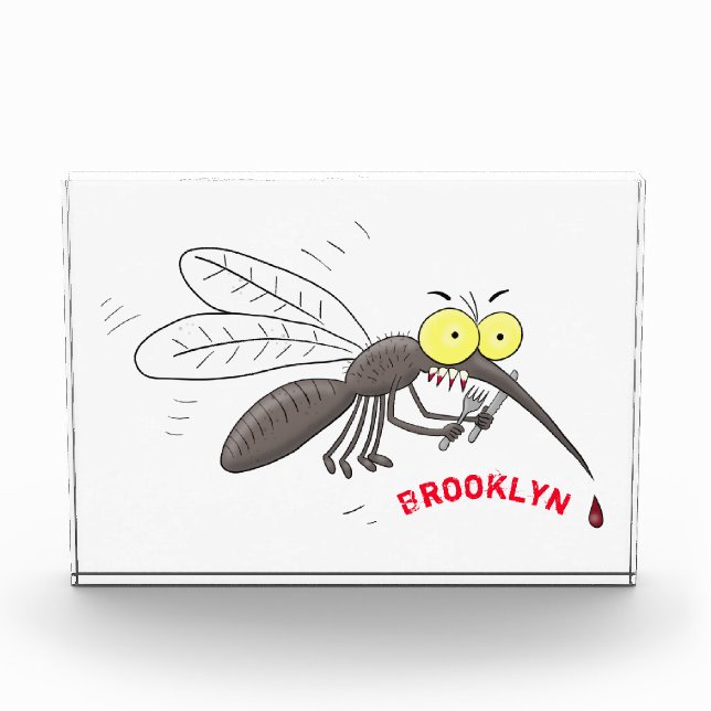 Bloque Para Fotos Ilustracion personalizado de insectos de mosquitos (Anverso)