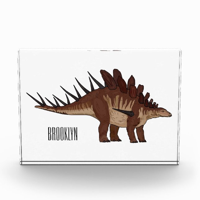 Bloque Para Fotos Ilustracion personalizado de Kentrosaurus (Anverso)