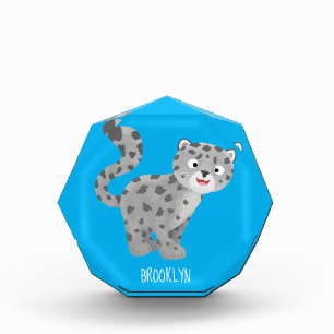 Bloque Para Fotos Ilustracion personalizado de leopardo de las nieve