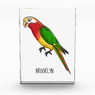 Bloque Para Fotos Ilustracion personalizado de loro feliz
