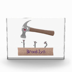 Bloque Para Fotos Ilustracion personalizado de martillo y clavos lin