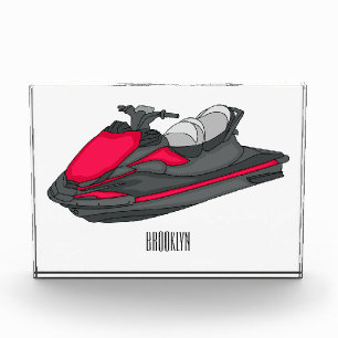 Bloque Para Fotos Ilustracion personalizado de moto acuática