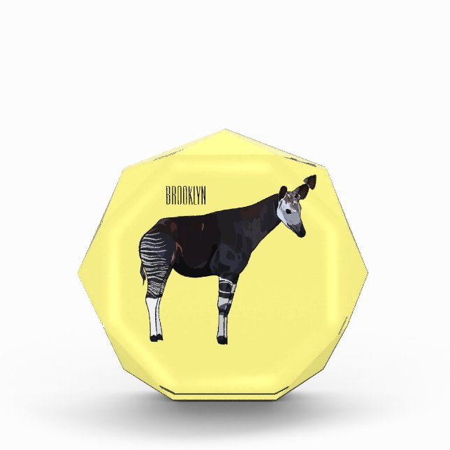 Bloque Para Fotos Ilustracion personalizado de Okapi (Anverso)
