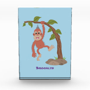 Bloque Para Fotos Ilustracion personalizado de orangután bebé feliz