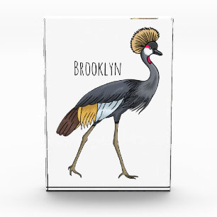 Bloque Para Fotos Ilustracion personalizado de pájaro grullo coronad