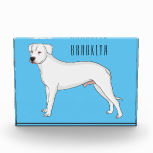 Bloque Para Fotos Ilustracion personalizado de perro argentino Dogo