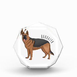 Bloque Para Fotos Ilustracion personalizado de perro pastor alemán