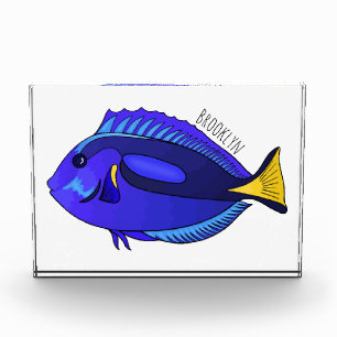 Bloque Para Fotos Ilustracion personalizado de pescado tang azul