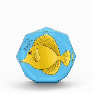 Bloque Para Fotos Ilustracion personalizado de pescado tango amarill