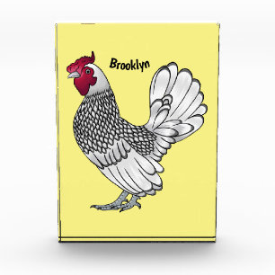 Bloque Para Fotos Ilustracion personalizado de pollo de Sebright