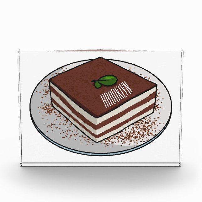 Bloque Para Fotos Ilustracion personalizado de tarta de Tiramisu (Anverso)