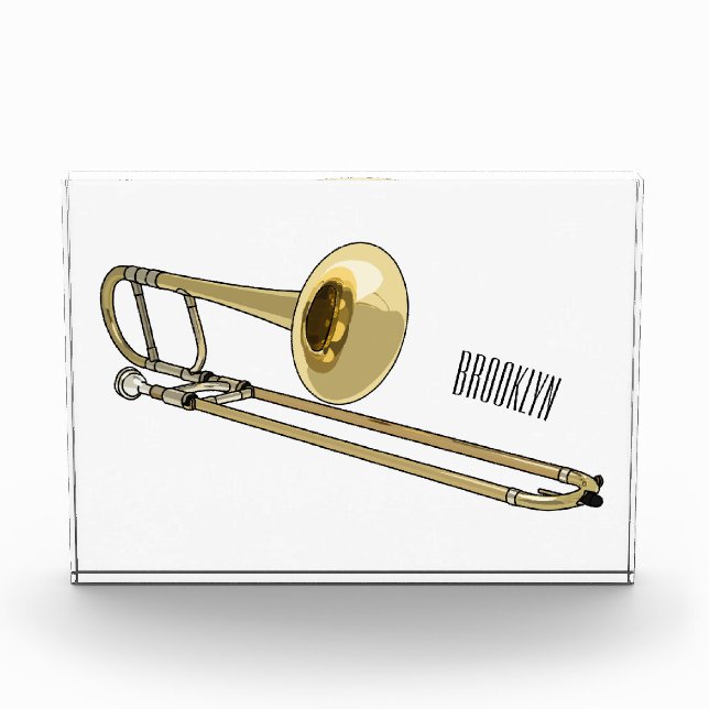 Bloque Para Fotos Ilustracion personalizado de Trombone (Anverso)