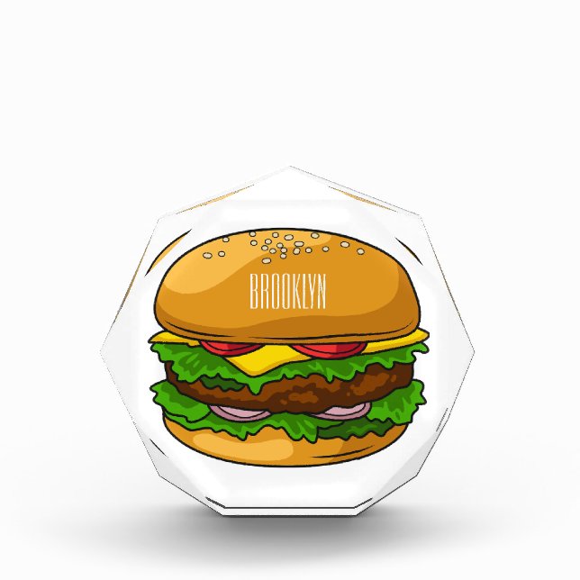 Bloque Para Fotos Ilustracion personalizado Hamburger (Anverso)