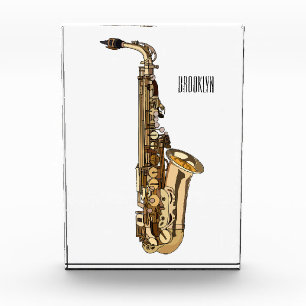 Bloque Para Fotos Ilustracion personalizado saxofón