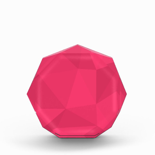 Bloque Para Fotos Ilustracion triangular rosa, fresco, único y de mo (Anverso)