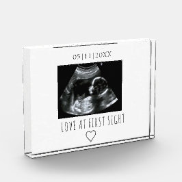 Bloque Para Fotos Imagen Sonograma Regalo Bebé Ultrasonido Bloqueo