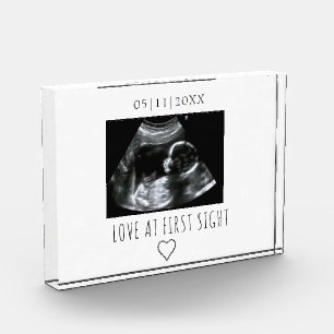 Bloque Para Fotos  Imagen Sonograma Regalo Bebé Ultrasonido Bloqueo