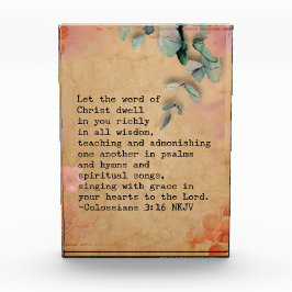 Bloque Para Fotos Imagen Versa de la Biblia de NKJ de Colossian 3:16