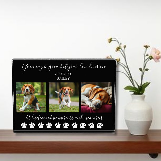 Bloque Para Fotos Impresiones de pintura y monumento a Personalizado (Paw Prints & Memories-Custom Pet- Photo Block)