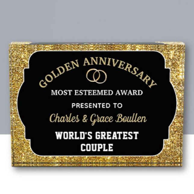 Bloque Para Fotos Impressive Golden Anniversary Custom Award  (Subido por el creador)