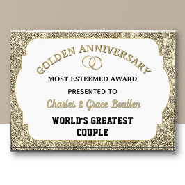 Bloque Para Fotos Impressive Golden Anniversary Custom Award 