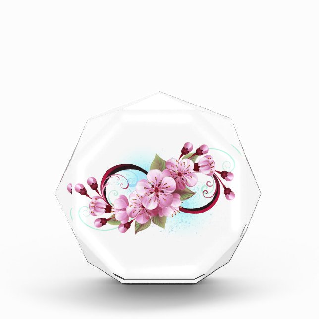 Bloque Para Fotos Infinito con las flores de flores de Sakura Blosso (Anverso)