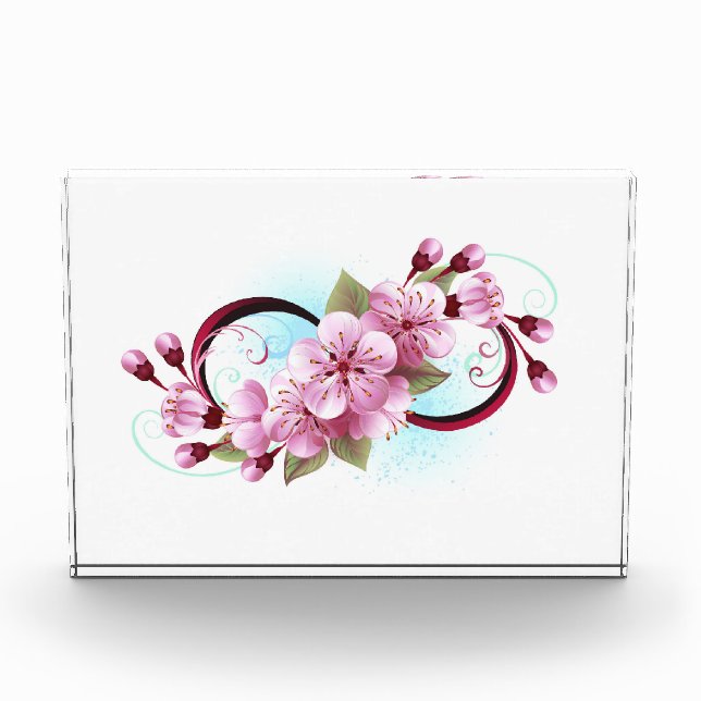 Bloque Para Fotos Infinito con las flores de flores de Sakura Blosso (Anverso)