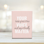 Bloque Para Fotos Inspiración en tu cita de motivación de Voice Matt<br><div class="desc">Inspiración en tu cita de motivación de Voice Matter</div>