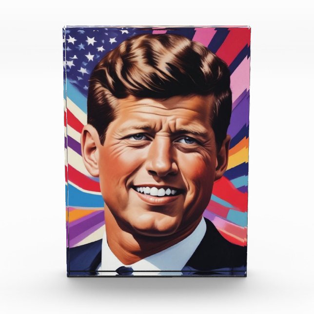 Bloque Para Fotos Inspiración motivacional de JFK John F. Kennedy (Anverso)