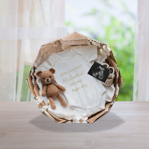 Bloque Para Fotos Invitación de embarazo neutra de Cute Crochet