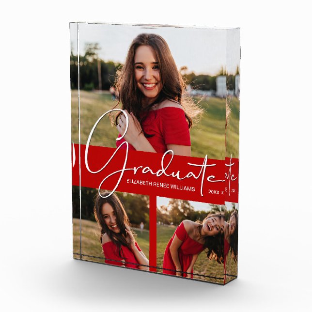 Bloque Para Fotos Invitación de Graduación de Graduación de Collage (Derecha)