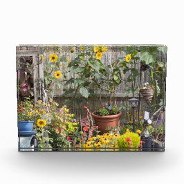 Bloque Para Fotos Jardín de flores y barco estrecho