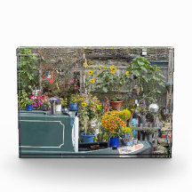 Jardín y barco estrecho