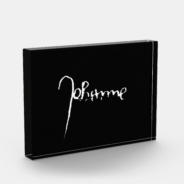 Bloque Para Fotos Jeanne d'Arc Saint Joan Heilige Johanna Signature (Izquierda)