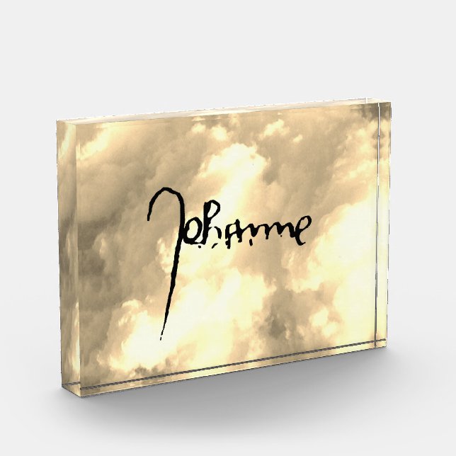 Bloque Para Fotos Jeanne d'Arc Saint Joan Heilige Johanna Signature (Izquierda)