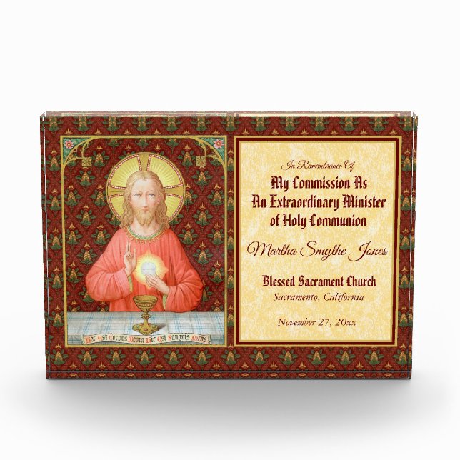 Bloque Para Fotos Jesús instituyendo la Eucaristía (SAU45; para los  (Anverso)